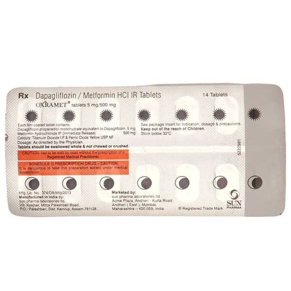 Oxramet 5/500mg Strip Of 14 Tablets