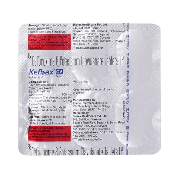 Kefbax Cv Strip Of 6 Tablets