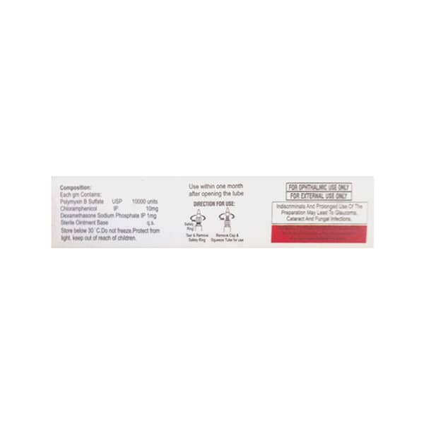 Polyshield Dx Tube Of 5gm Eye Ointment