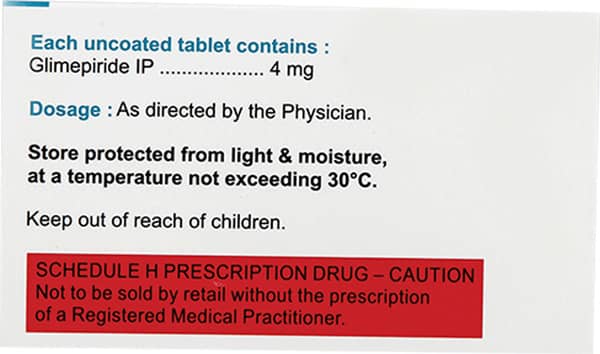 Glimda 4mg Strip Of 10 Tablets