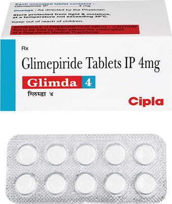 Glimda 4mg Strip Of 10 Tablets
