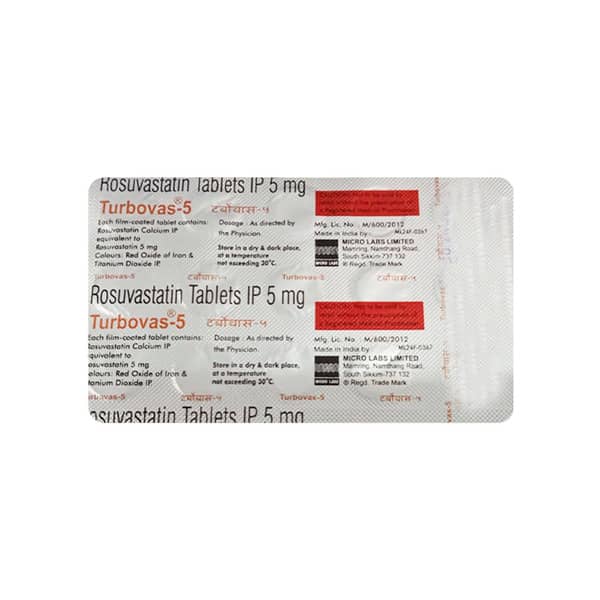 Turbovas 5mg Strip Of 15 Tablets