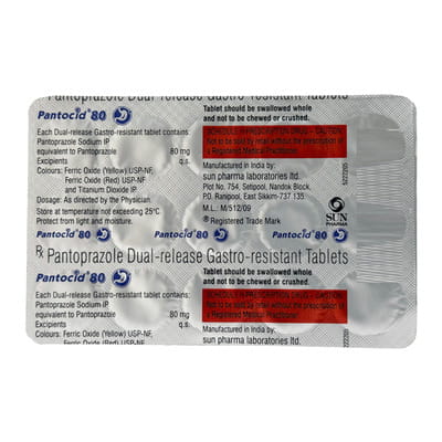 Pantocid 80mg Strip Of 15 Tablets