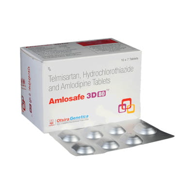 Amlosafe 3d 80mg Strip Of 7 Tablets