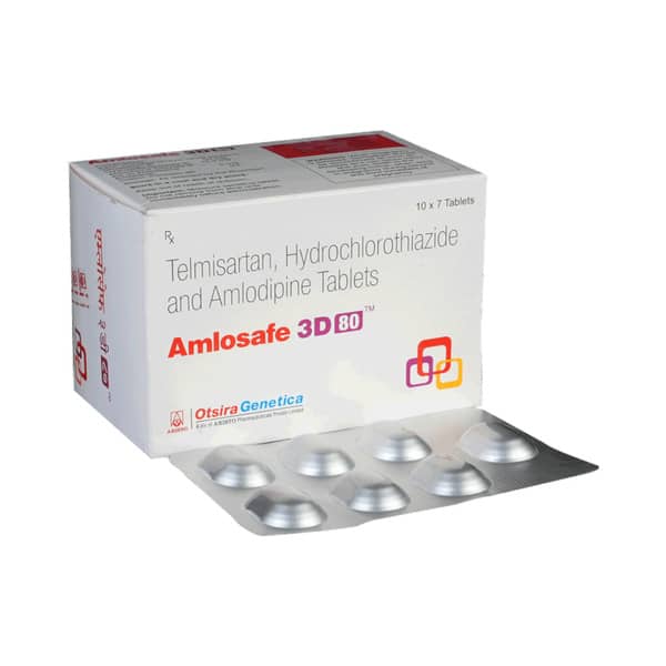 Amlosafe 3d 80mg Strip Of 7 Tablets