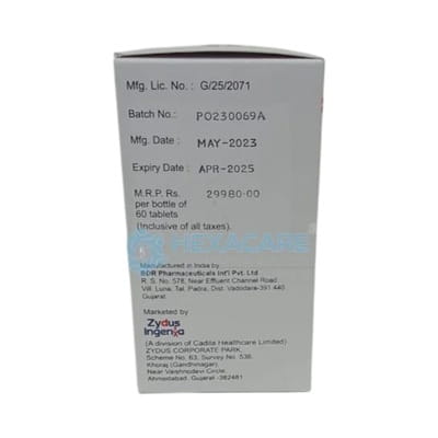 Zybiraa 500mg Bottle Of 60 Tablets