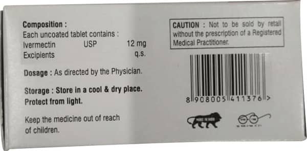 Iverjohn 12mg Strip Of 10 Tablets