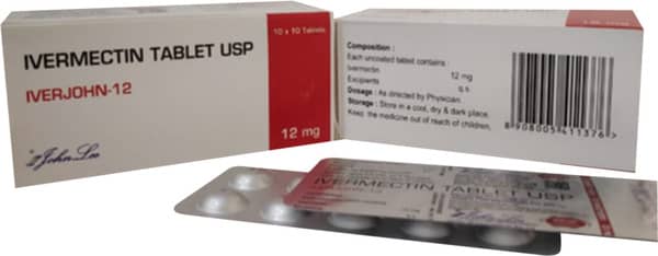 Iverjohn 12mg Strip Of 10 Tablets