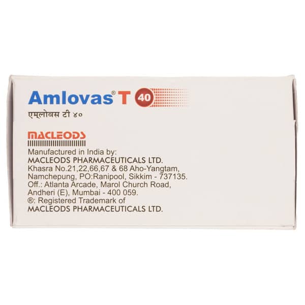 Amlovas T 40Mg Strip Of 10 Tablets