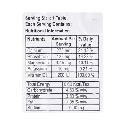 Calvoli Milk Calcium Strip Of 15 Tablets