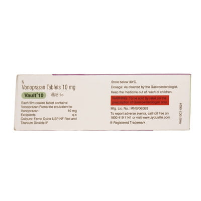 Vault 10mg Strip Of 10 Tablets
