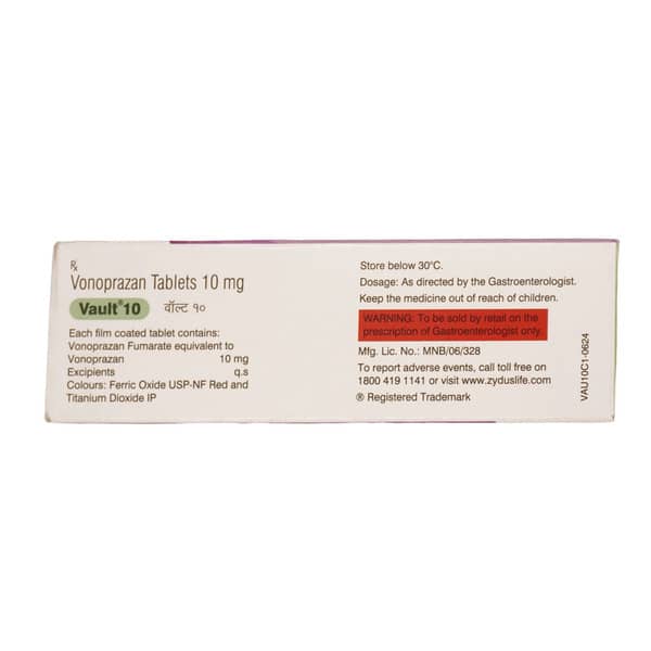 Vault 10mg Strip Of 10 Tablets
