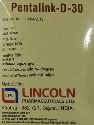 Paron D30 Sr Strip Of 10 Capsules