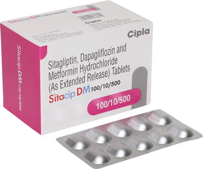 Sitacip Dm 100/10/500mg Strip Of 10 Tablets