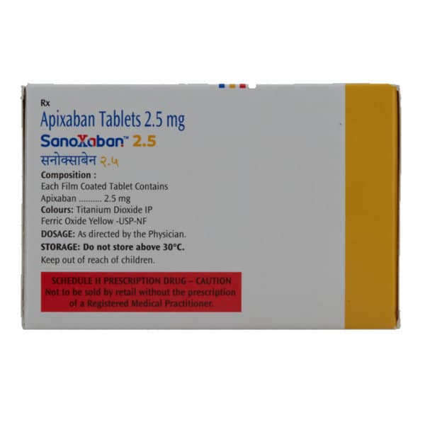 Sanoxaban 2.5mg Strip Of 10 Tablets