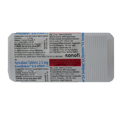 Sanoxaban 2.5mg Strip Of 10 Tablets
