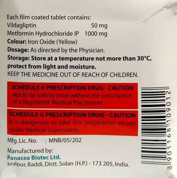 Vilact M 1000mg Strip Of 10 Tablets