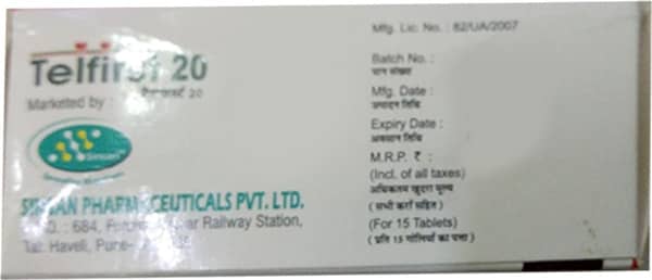 Telfirst 20mg Strip Of 15 Tablets
