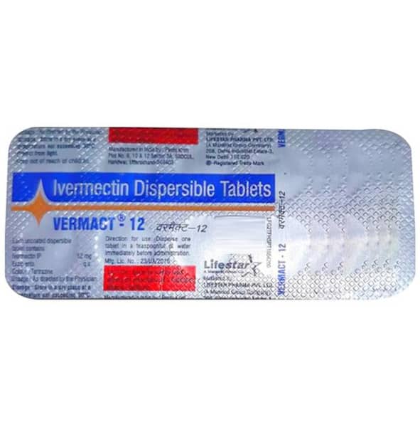 Vermact 12Mg Strip Of 10 Tablets