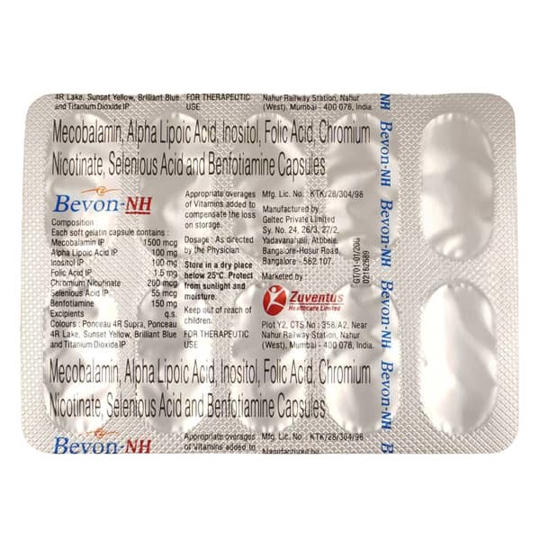 Bevon Nh Strip Of 10 Softgel Capsules