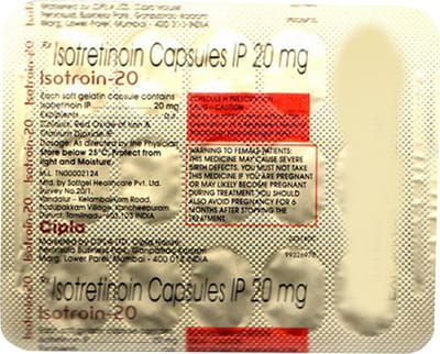 Isotroin 20mg Strip Of 15 Capsules