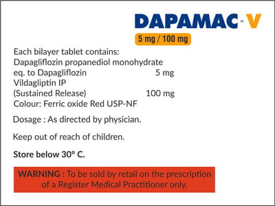 Dapamac V 5/100mg Strip Of 10 Tablets