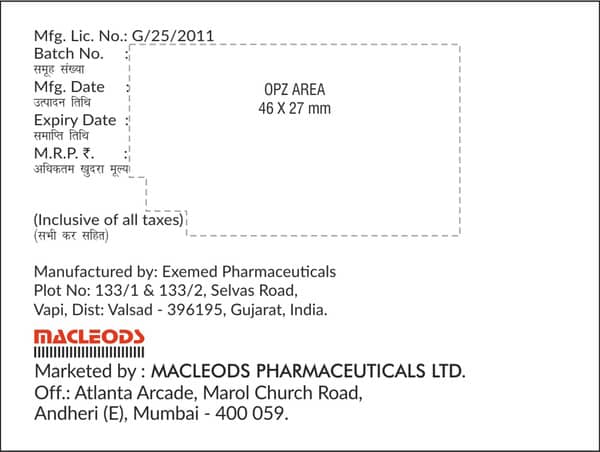 Dapamac V 5/100mg Strip Of 10 Tablets
