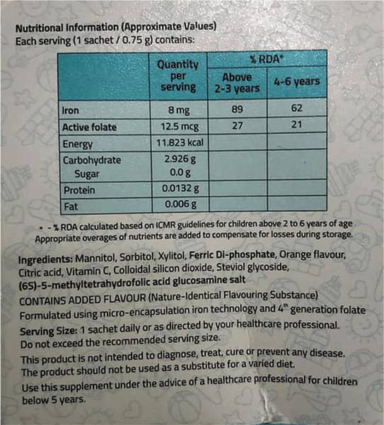 Tasiron Tangy Orange Flavour Sachet Of 0.75gm Oral Powder (Pack Of 15)