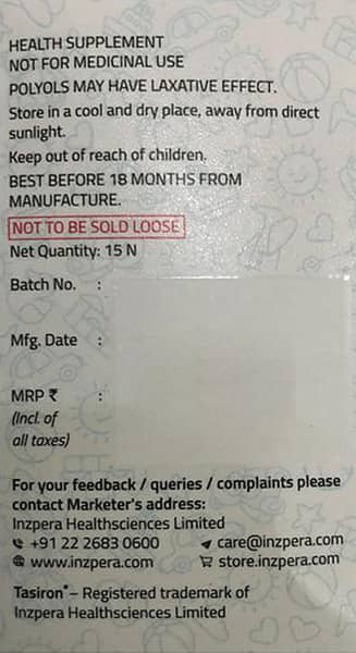 Tasiron Tangy Orange Flavour Sachet Of 0.75gm Oral Powder (Pack Of 15)