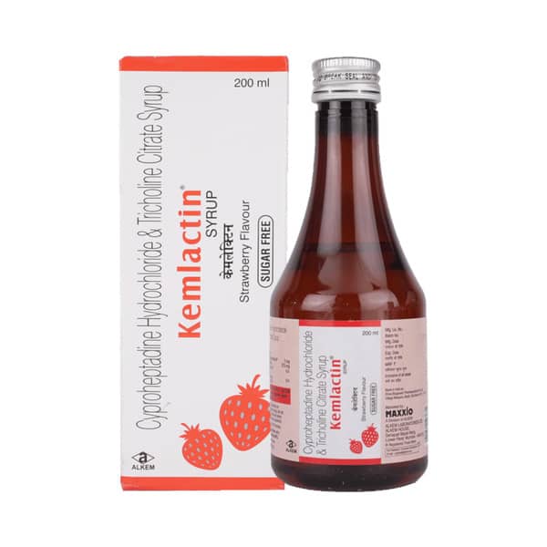 Kemlactin Strawberry Flavour Sugar Free Bottle Of 200ml Syrup