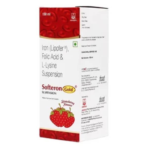 New Softeron Gold Strawberry Flavour Bottle Of 150ml Suspension