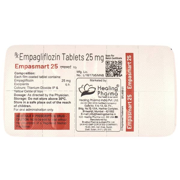 Empasmart 25Mg Strip Of 10 Tablets