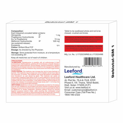Debistal Gm 1mg Strip Of 10 Tablets