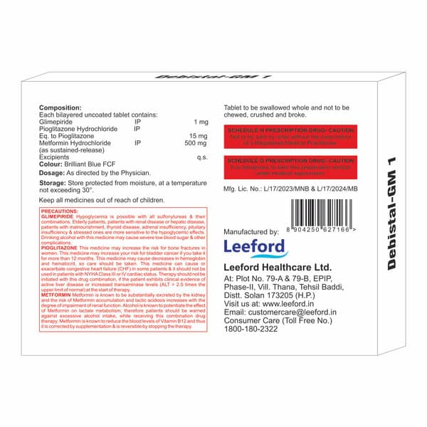 Debistal Gm 1mg Strip Of 10 Tablets