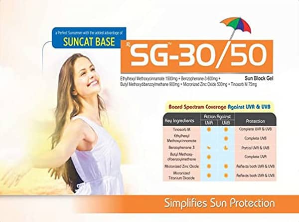 Sg 30 Sun Block Tube Of 50gm Gel
