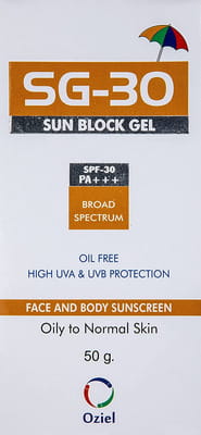 Sg 30 Sun Block Tube Of 50gm Gel