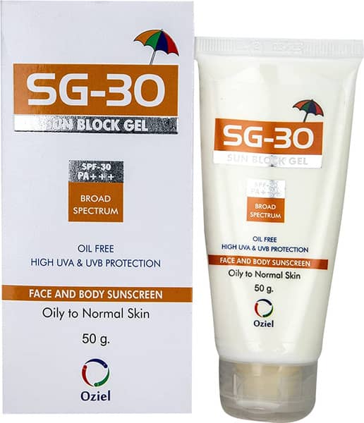 Sg 30 Sun Block Tube Of 50gm Gel