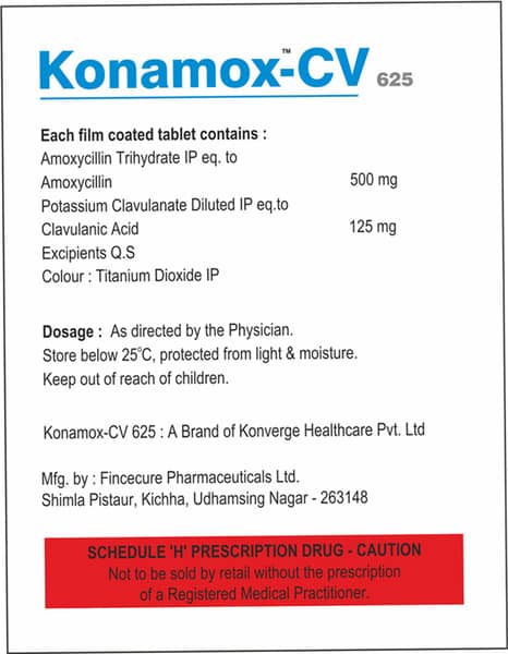 Konamox Cv 625Mg Strip Of 10 Tablets