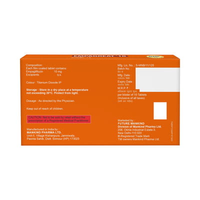 Empagreat 10mg Strip Of 10 Tablets