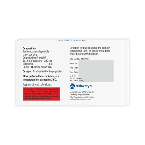 C Fonir 200mg Dt Strip Of 10 Tablets