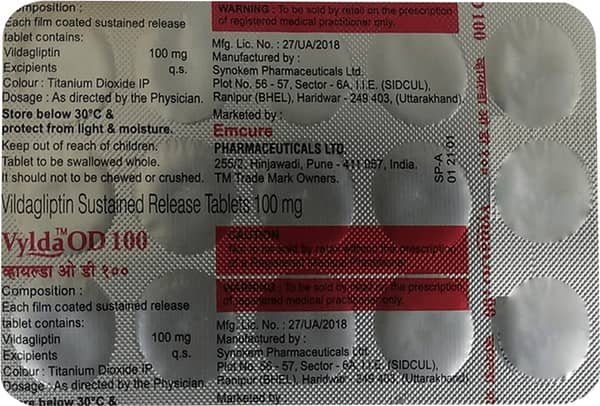 Vylda Od 100mg Strip Of 15 Tablets