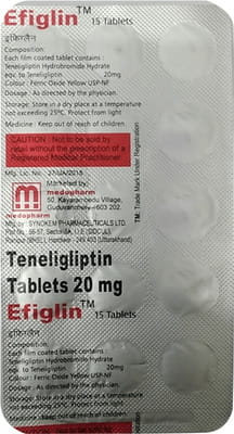 Efiglin 20mg Strip Of 15 Tablets