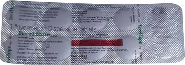 Iverhope 6mg Strip Of 10 Tablets