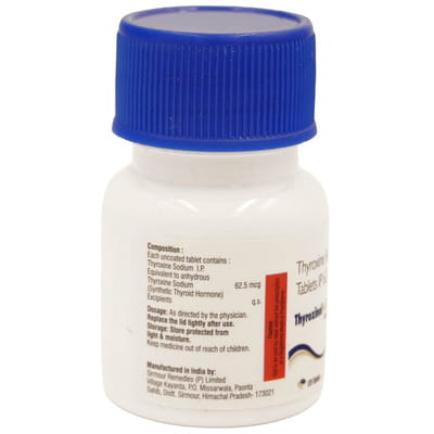 Thyroxinol 62.5mcg Bottle Of 120 Tablets