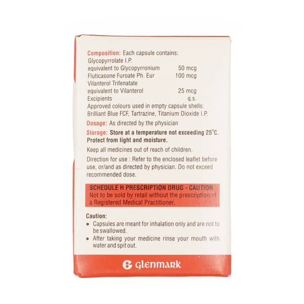 Vilor Fg 100mcg Bottle Of 15 Inhalation Capsules