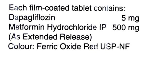 Dapavel M 5/500mg Strip Of 10 Tablets