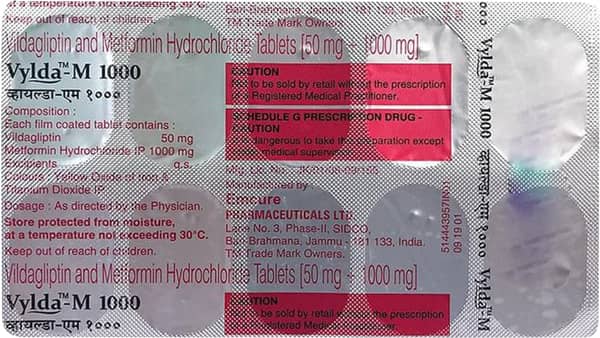 Vylda M 1000mg Strip Of 10 Tablets