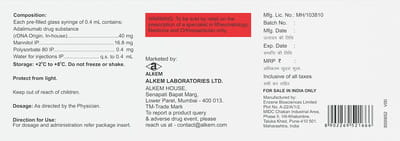 Mabvinra 40mg Pre Filled Syringe Of 0.4ml Injection