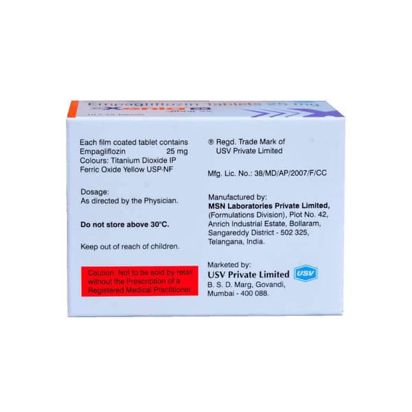 Xenia 25mg Strip Of 10 Tablets