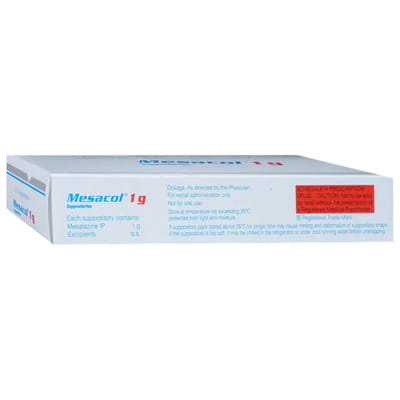 Mesacol 1g Strip Of 7 Rectal Suppositories
